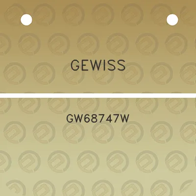 gewiss-gw68747w